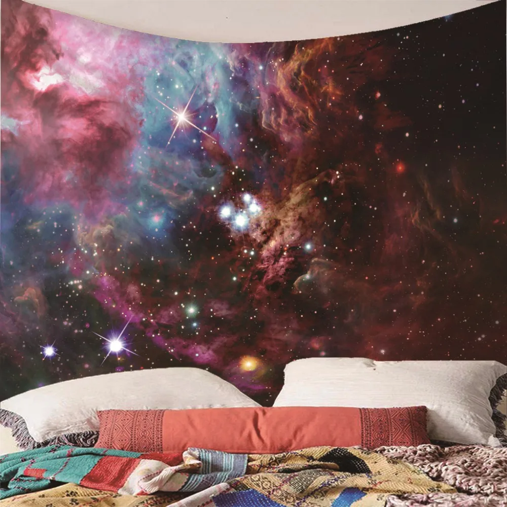 Настенный Гобелен звездное небо Вселенная для детей взрослых с принтом