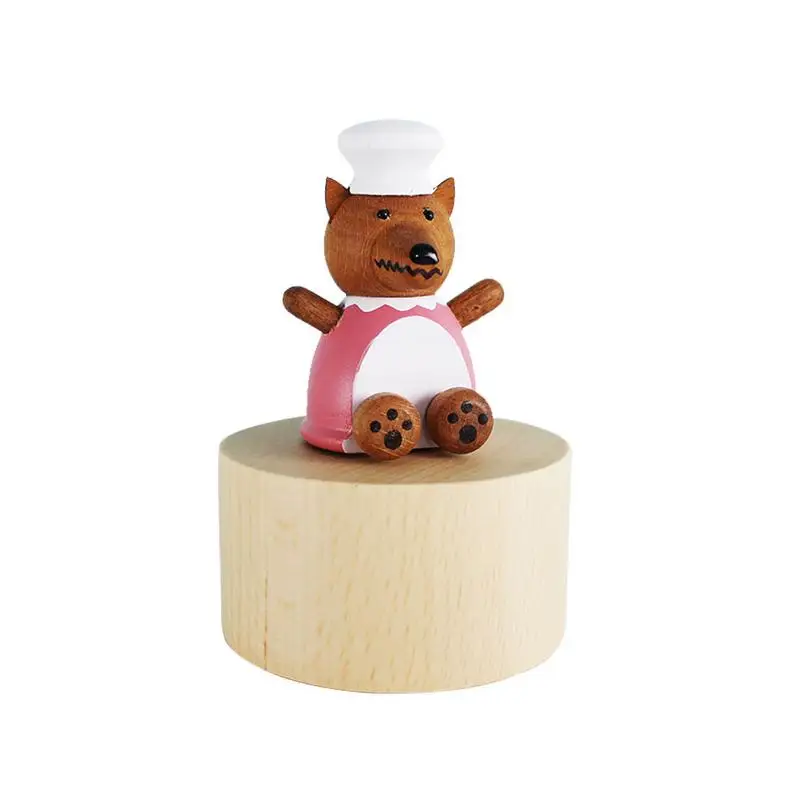 B Kawaii Zakka музыкальные коробки деревянная музыкальная шкатулка деревянные поделки Ретро подарок на день рождения Дети Винтаж украшение дома аксессуары Горячая Распродажа - Цвет: B