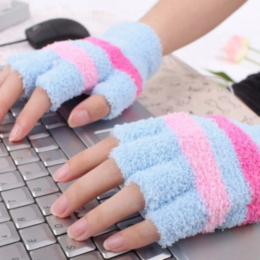 Унисекс Мужские вязанные перчатки-митенки с USB питанием с подогревом зимние женские мягкие теплые варежки перчатки ручные перчатки для мотоцикла