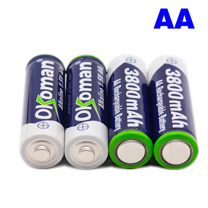 Высокая емкость 1,5 V AAA 3000mAh Щелочная аккумуляторная батарея+ 3800 mAh AA щелочная батарея для Светодиодный светильник игрушечные Часы MP3-плеер