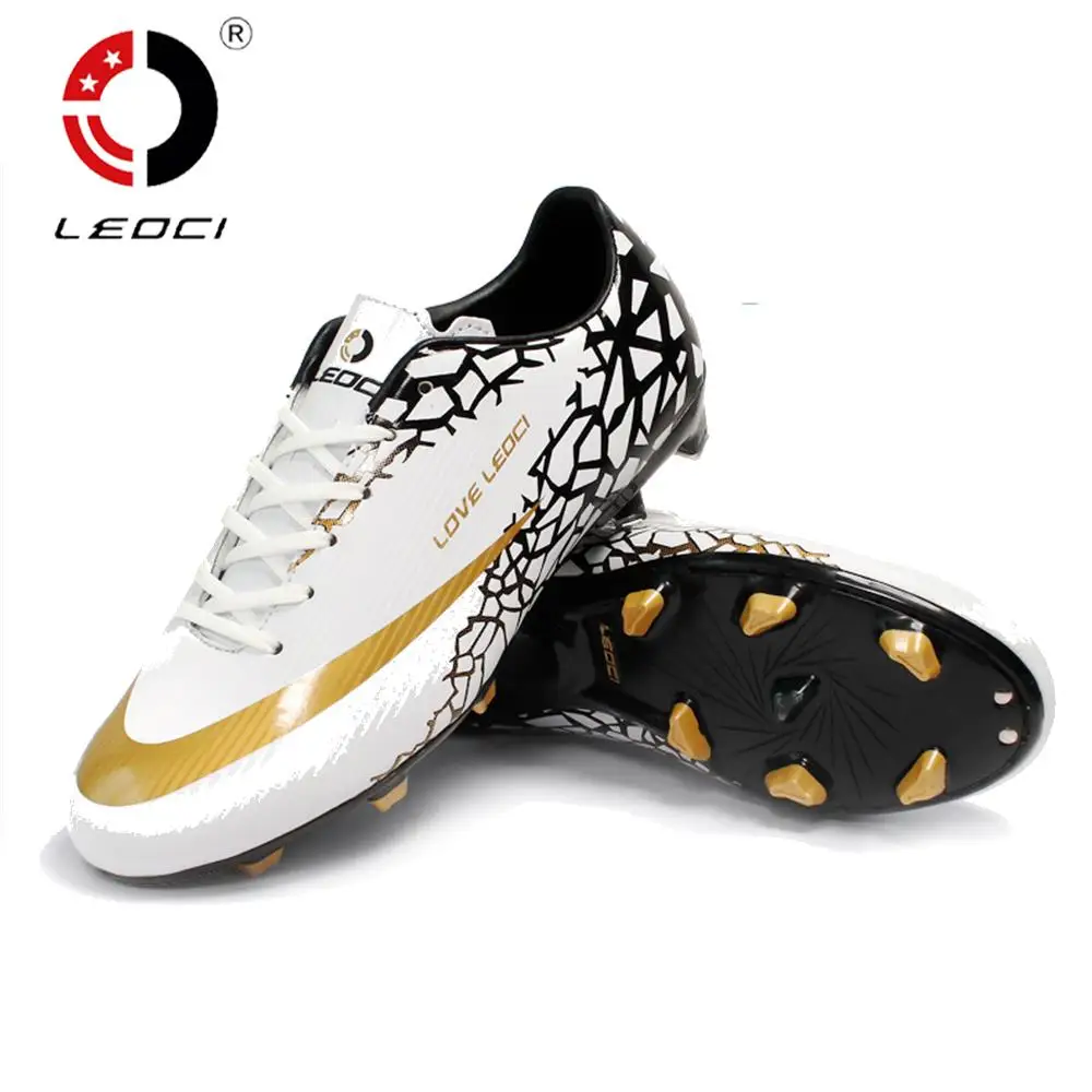 

LEOCI Anti-Collision FG Football Shoes Firm Ground Soccer Boots Crampons De Football for Men/Women/Children Size 33-44