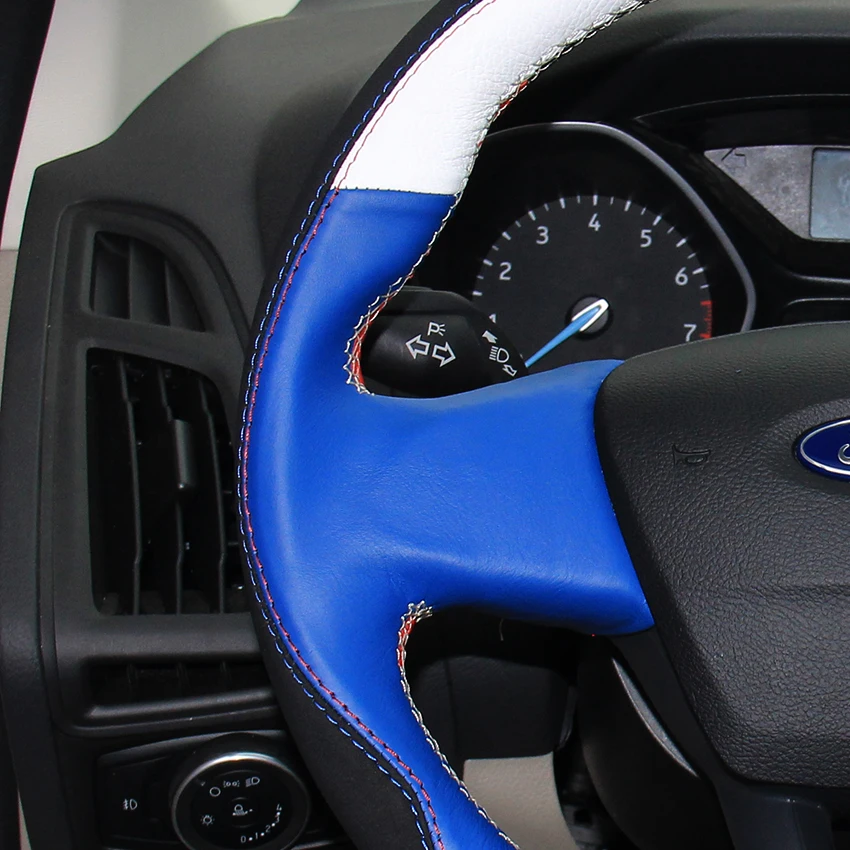 Белая натуральная кожа синяя черная замша для Ford Focus 3 2015-2018 | Автомобили и