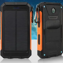 Solar Power Bank Real 20000 mAh Dual USB External Waterproof Polymer Battery Charger Outdoor Light Lamp Powerbank Ferisi