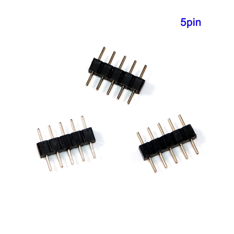 30 шт./лот solderless 4 pin RGB/5 RGBW клеммы иголки мужской тип Двойная маленькая часть 3528 5050