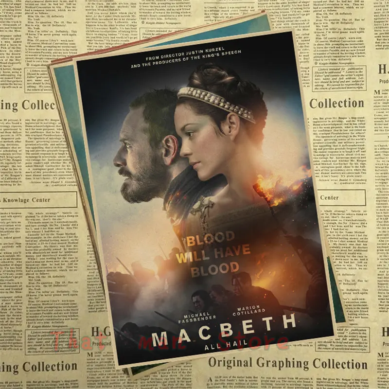Macbeth постер для домашнего интерьера украшение плакат из крафт бумаги