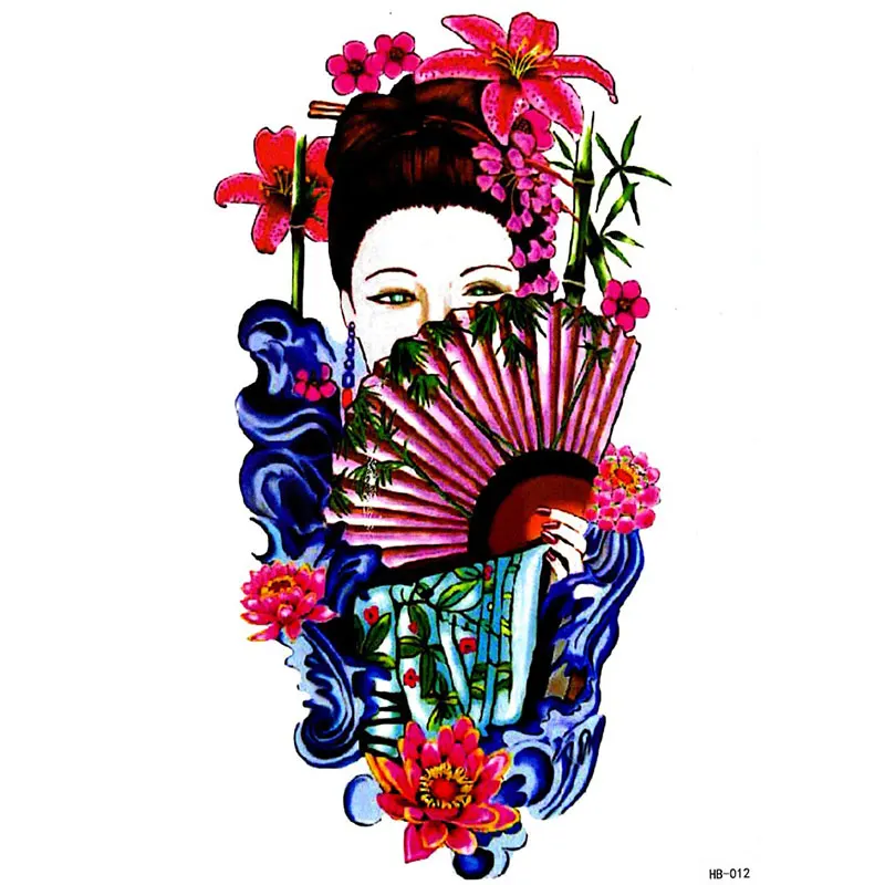 Тату-наклейки на рукава с рисунком больших девушек для женщин мужчин тотем