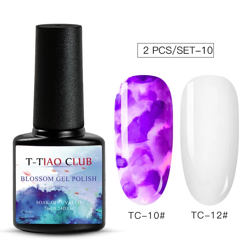 MZH04509 T-TIAO CLUB floming лак для ногтей 7 мл градиентные акварельные чернила красная фиолетовая для украшения ногтей лак для маникюра DIY Дизайн украшения - Цвет: MZH04509