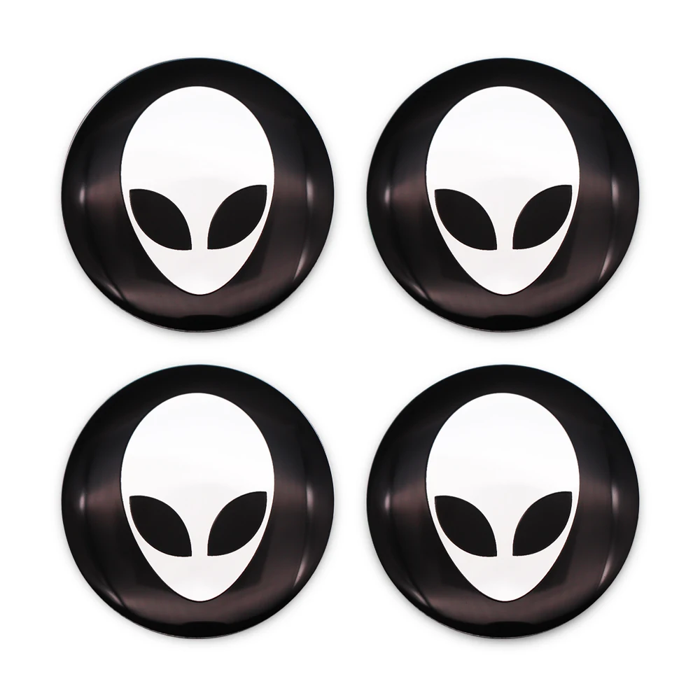 4 шт. 56 мм 3D значок на рулевое колесо Alien Car Steering Wheel Center наклейка колпачок эмблема