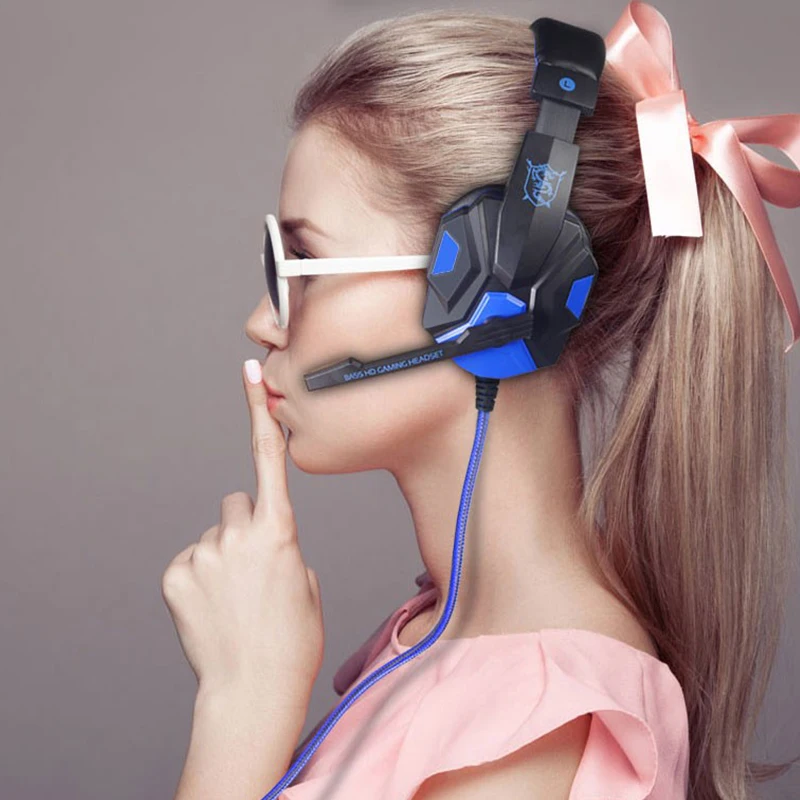 CUJMH PC780 Headphone for Computer Earphone Cool Glowing with Microphone computer PC Gamer Stereo | Электроника