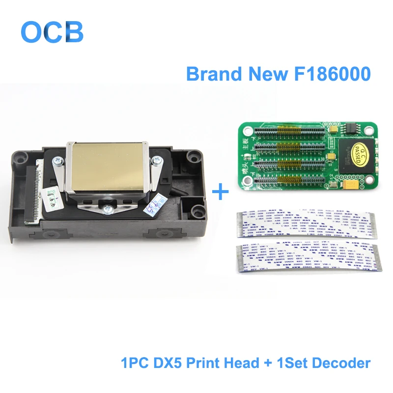Новая УФ Печатающая головка F186000 DX5 печатающая растворителя для Epson R1800 R1900 R2000 R2400