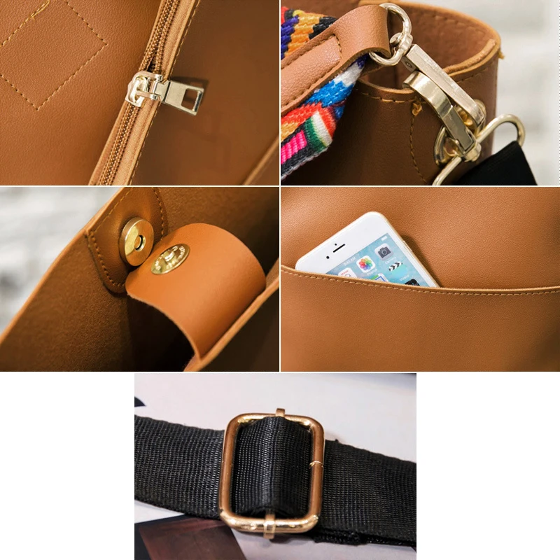 2018 Baellerry Women Versatile Handbag Wide Strap PU Leather bags Zipper messenger bag Vintage Shoulder Crossbody Bags | Багаж и сумки