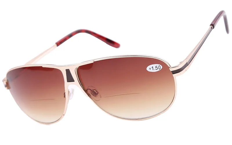 Солнцезащитные очки Agstum унисекс зеркальные бифокальные авиаторы с градиентом