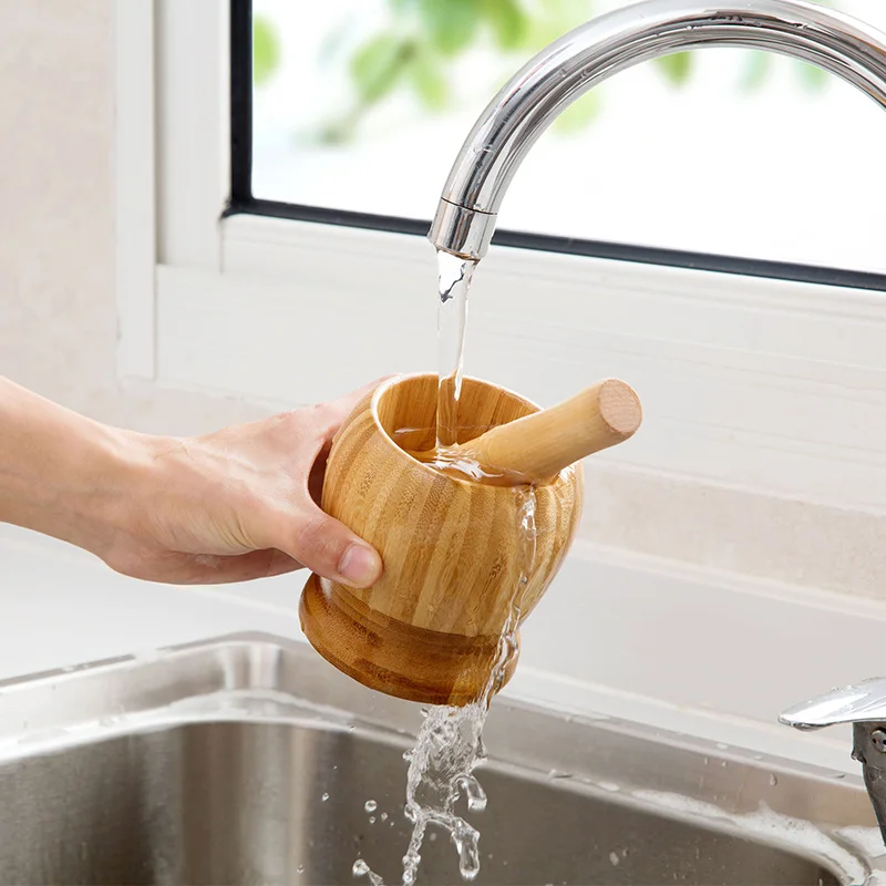 1 комплект ручная деревянная ступка и пестик набор для смешивания чеснока специй