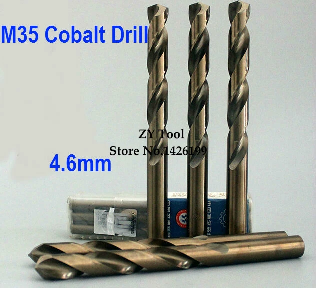 

10PCS TG 4.6mm cobalt high speed steel straight shank drill Hep flowers Hep flowers stainless steel straight shank drill