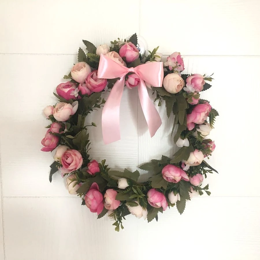 Венок из роз искусственное украшение шелковые цветы ручной работы для свадьбы