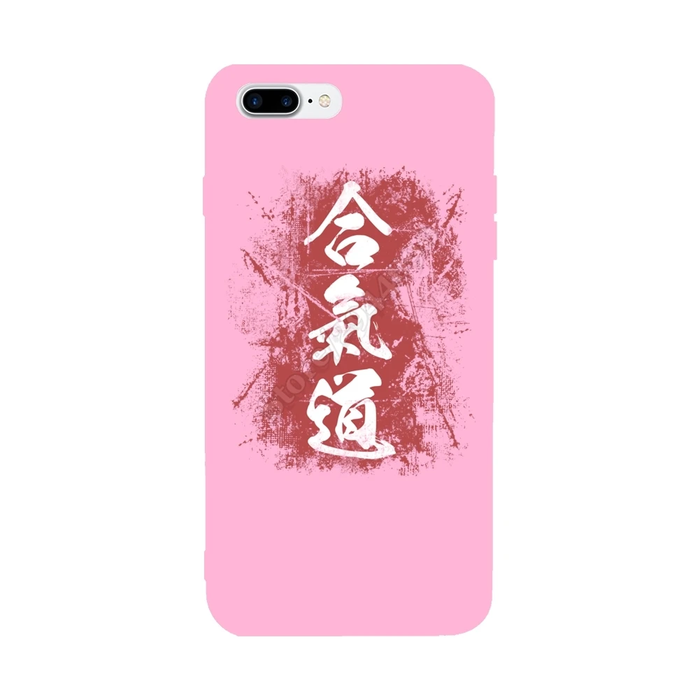 Aikido Japanese Kanji For Iphone X Case Soft TPU Colorful Novelty Ultra-thin Glaze 6S 6 7 8 Plus 4.7 5.5 Inch |