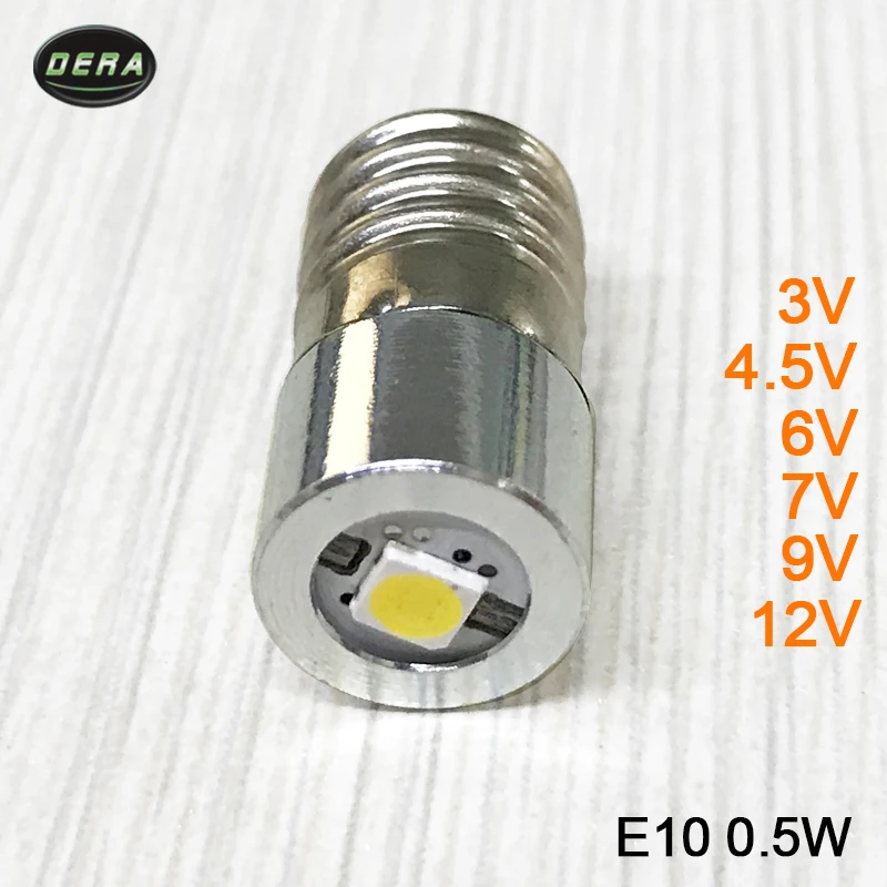 Светодиодный фонарик E10 0 5 Вт 3 в 7 (3 4 2 в) 6 9 В 12 В|torch bulb|12v led12v flashlight bulb |