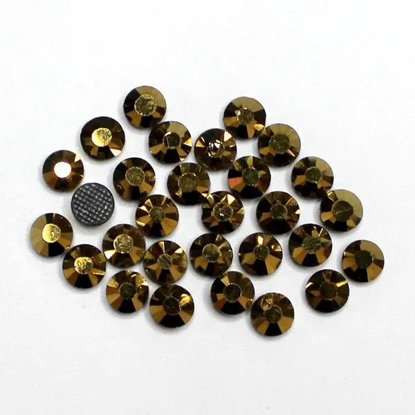 Mine Золото Цвет DMC исправление стразы 144o/288 шт для одежды круглые плоские с задней
