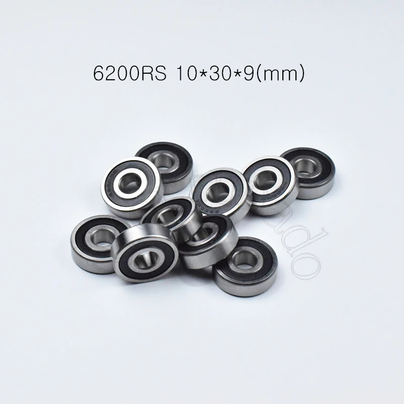 6200RS 10*30*9 (мм) 1 шт. подшипники уплотняющие резиновые 6200 хромированная сталь