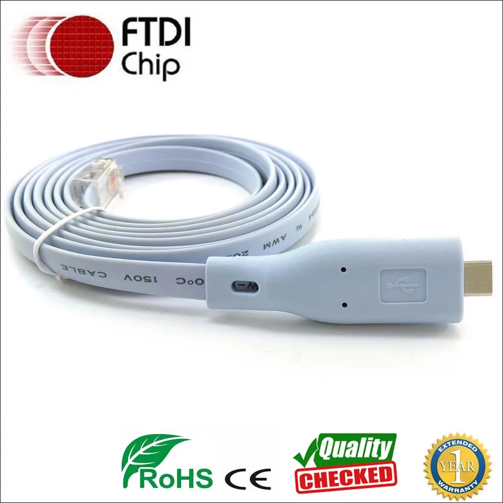 6 футов ftdi usb тип c rs232 к rj45 Адаптерный кабель для cisco huawei h3c консоль маршрутизатора