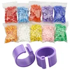 Кольцо на лапку для птиц и голубей, с внутренним диаметром 8 мм, 10 цветов, без текста, легкое, свободное действие, кольцо для птиц, для переноски, 100 шт.