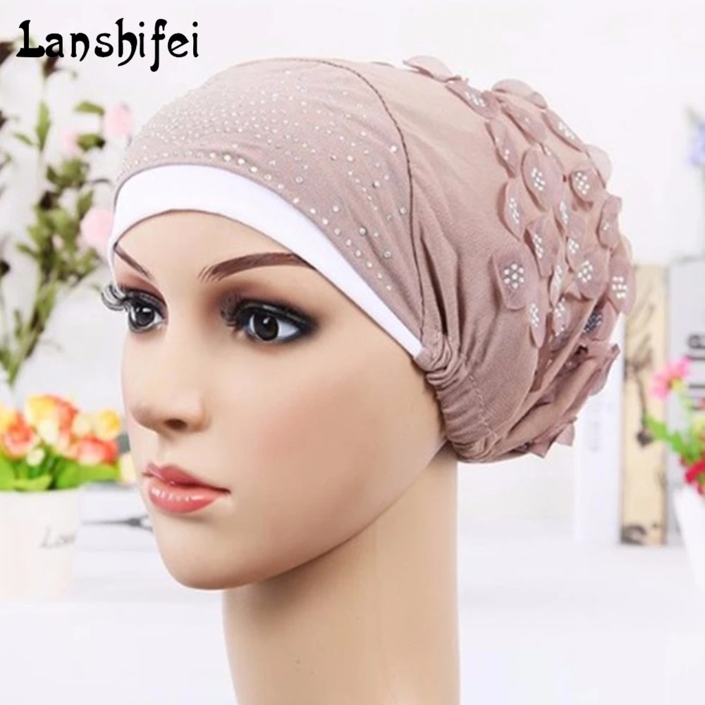 Хлопковая шапка для женщин двухцветные шапки бини с цветочным принтом колпак