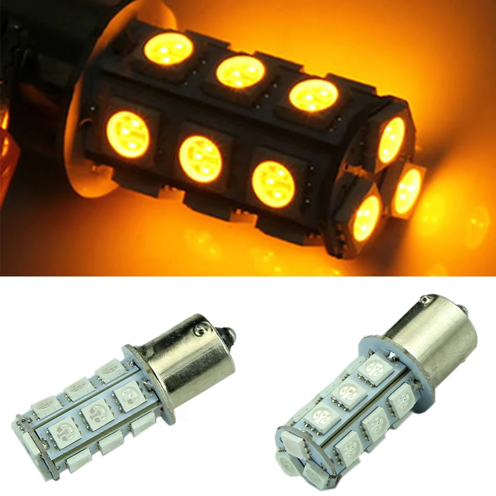 Горячая Распродажа P21W 18 светодиодный 5050 SMD 1156 BA15s 18smd smd Желтый автомобиль лампа