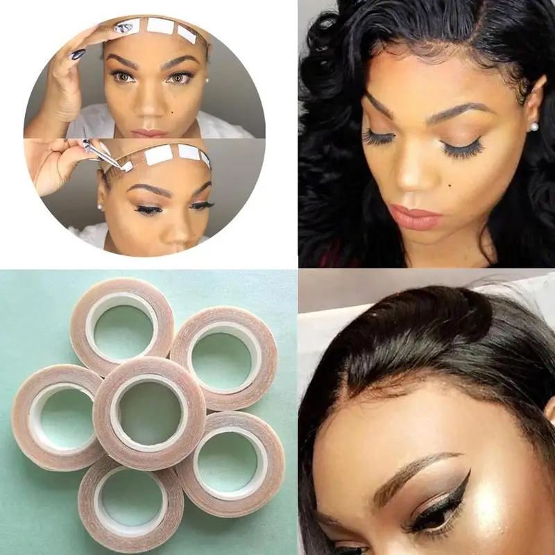 3 м рулон Невидимый кружева передние парики клей лента для наращивания волос