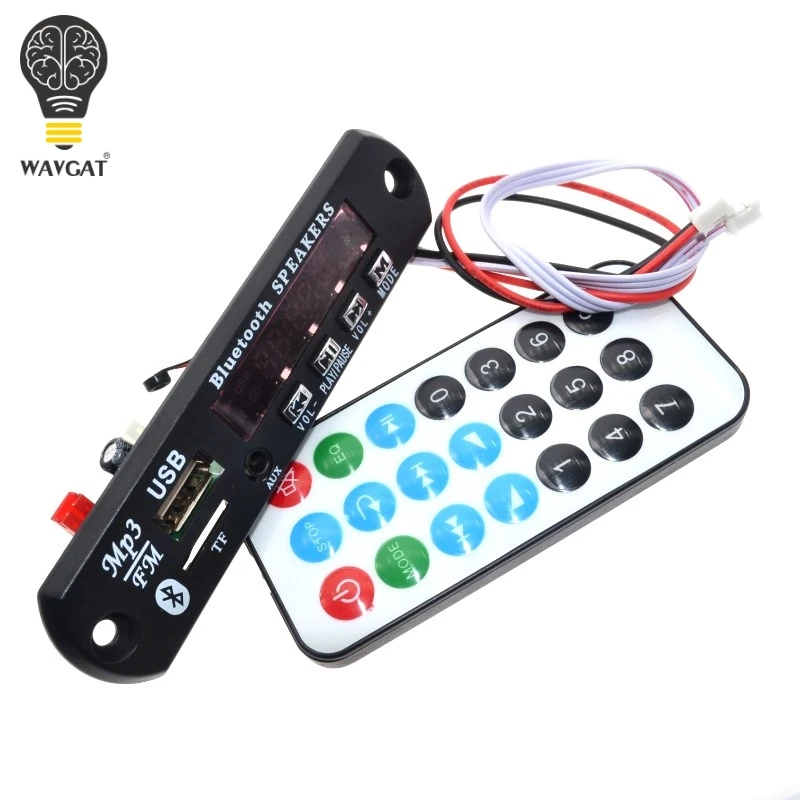Плата декодирования WAVGAT Bluetooth MP3 модуль со слотом для SD карты/USB/FM/Удаленный платы