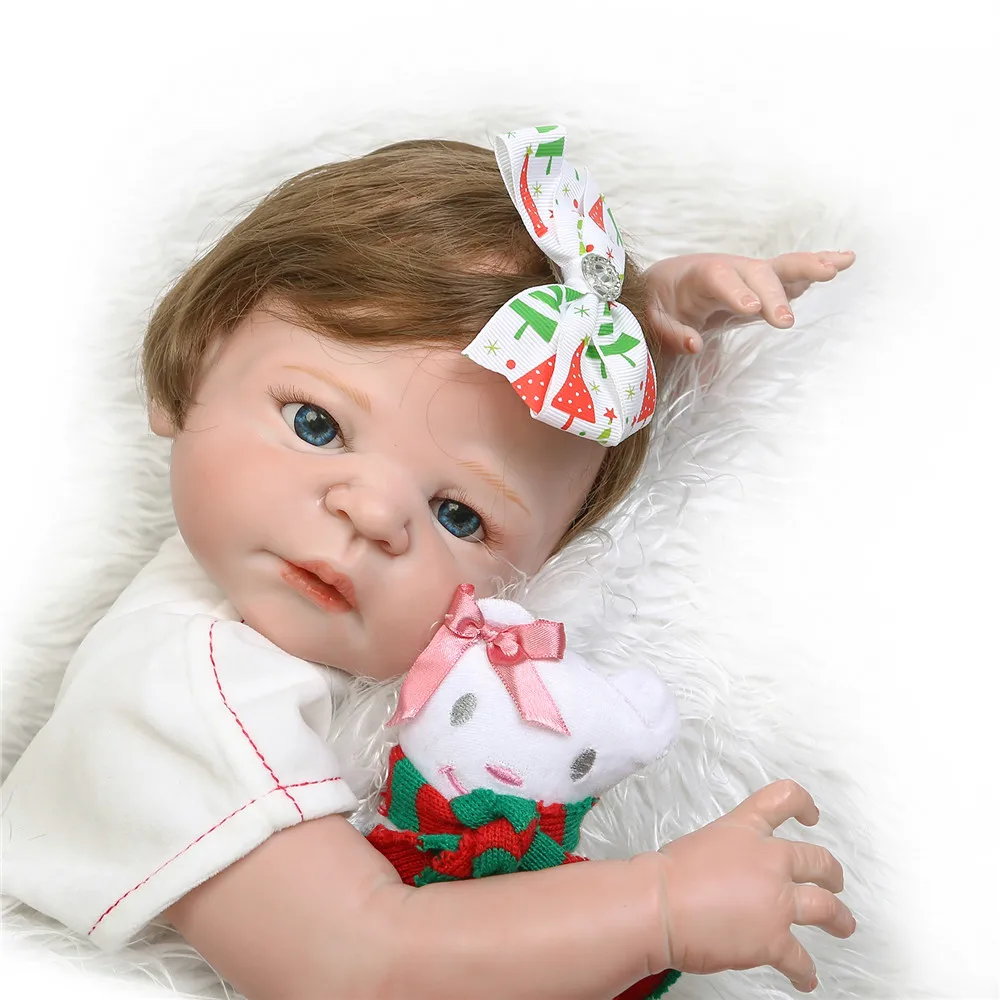 

Real silicone dolls reborn 23"57cm NPK reborn babies lifelike girl born for children gift educational toys bebe alive bonecas