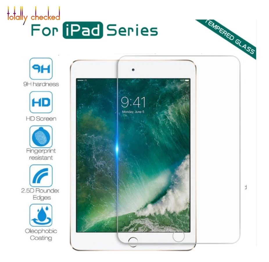 Закаленное стекло для Apple iPad 9 7 2017 2018 5th 6th A1954 Защитная пленка экрана A1893 A1822 A1823 A1566