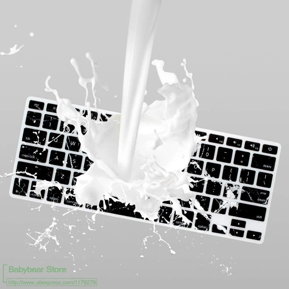 Чехол с черной мраморной текстурой для клавиатуры macbook air 13 защита постепенным