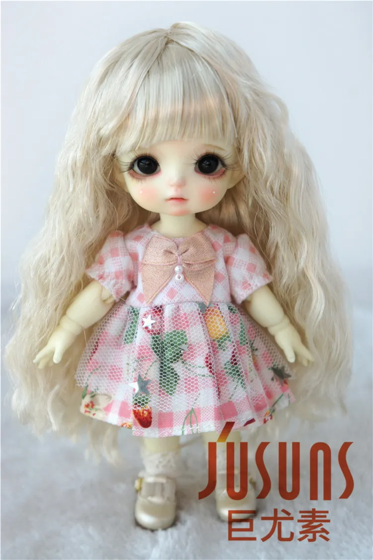 JD402 1/12, 1/8, 1/6 милый курчавый BJD синтетический мохер кукольные парики размером 4-5 дюймов 5-6 дюймов 6-7 дюймов модные кукольные аксессуары