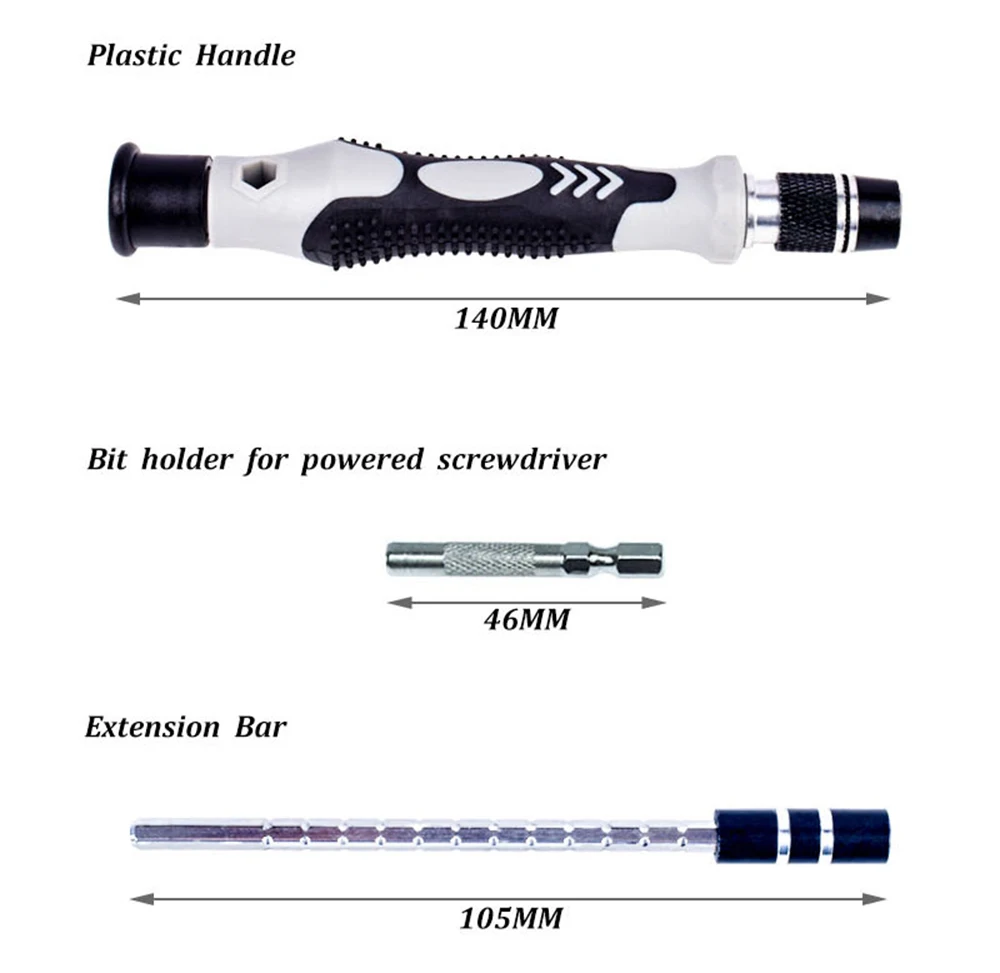 Jewii 115pcs Screwdriver Set Precision Screwdriver Bits Torx PC Mobile Phone Device Multi-function Repair Hand Tools