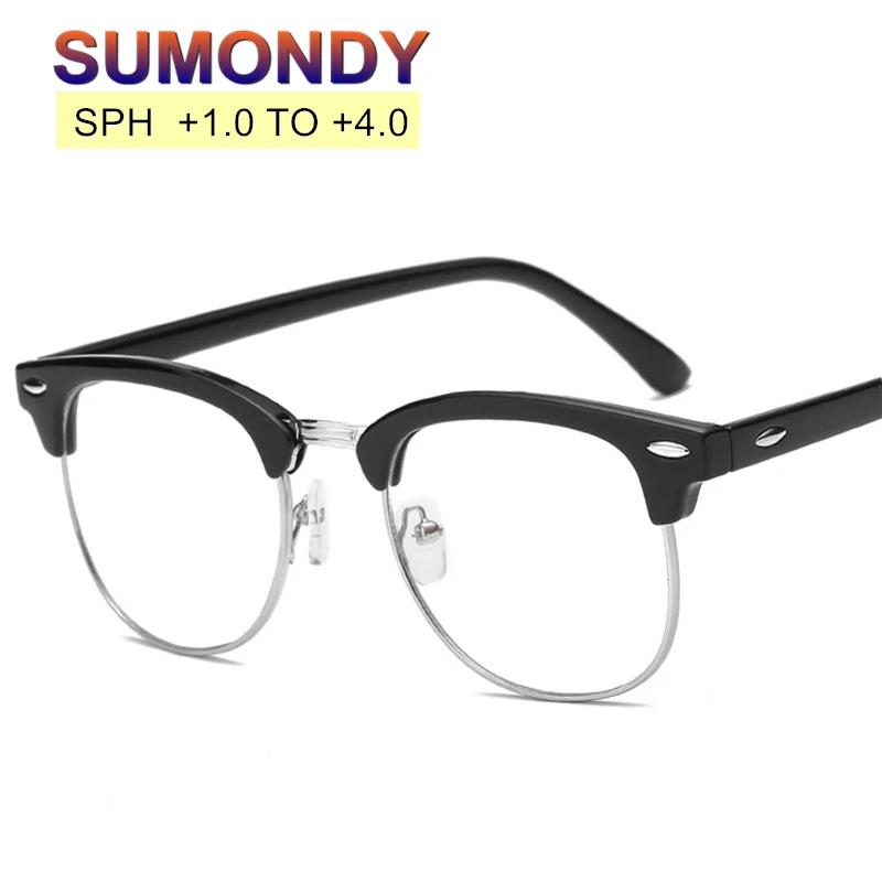 SUMONDY диоптрий + 1 0 до 4 очки для чтения женщин и мужчин бренд 3016 модная оправа с