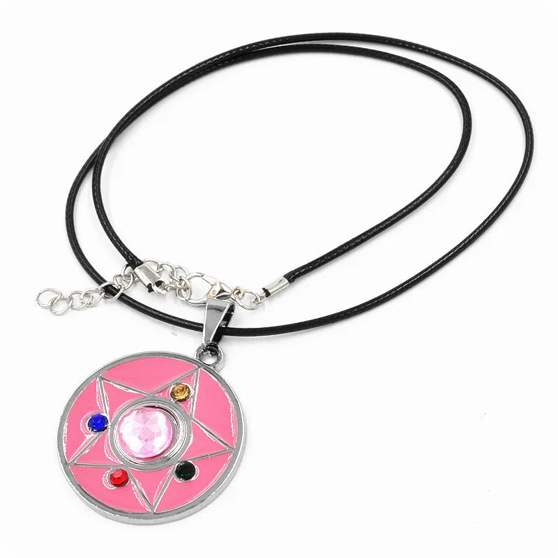 Розовый цвет кулон аниме Сейлор Мун Ожерелье Magic ожерелье с пентаклем Sailor