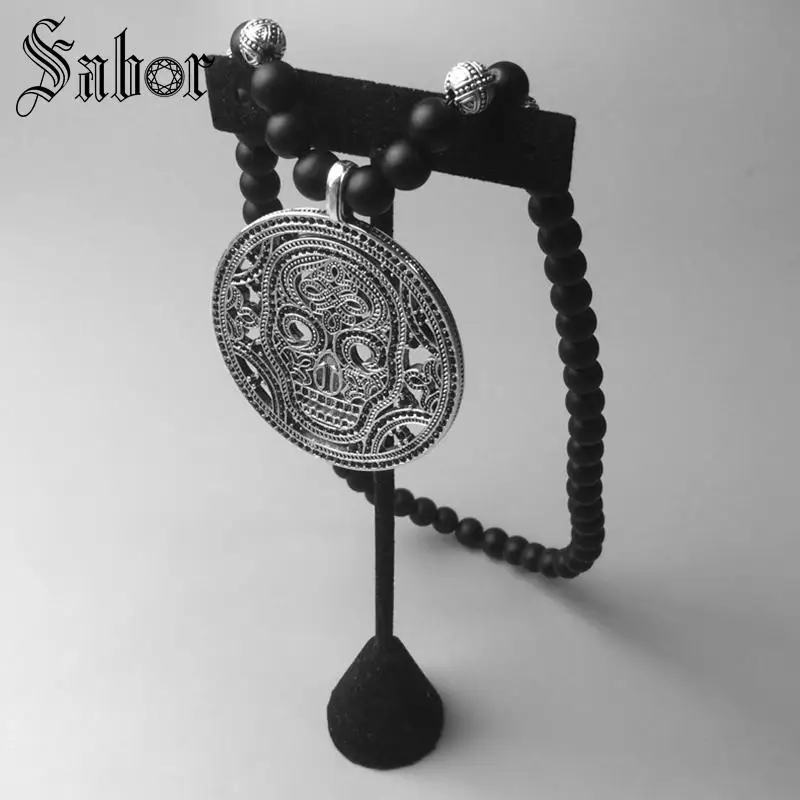 Ожерелье череп подарок для женщин и мужчин женское сердце Rebel серебряный цвет