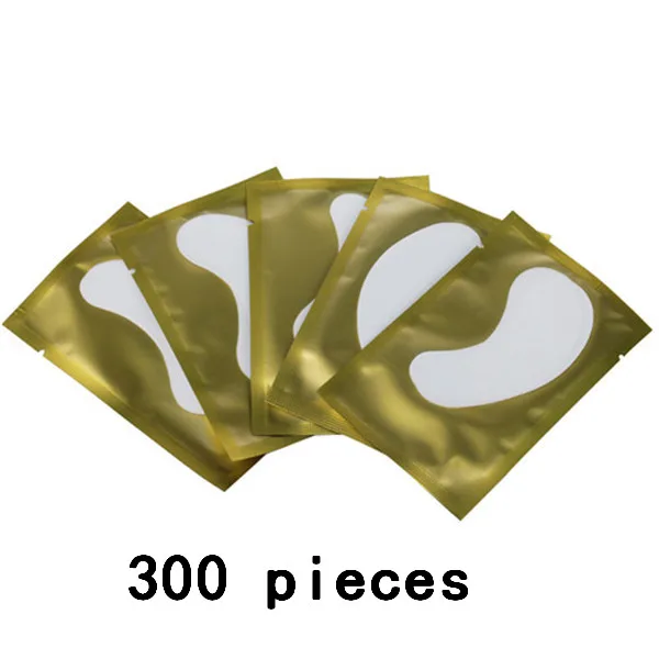 300 gold 100 шт. патчи для глаз для ресниц розовые синие золотые накладки для глаз без ворса патчи для ресниц удлинитель ресниц - Цвет: 300 gold