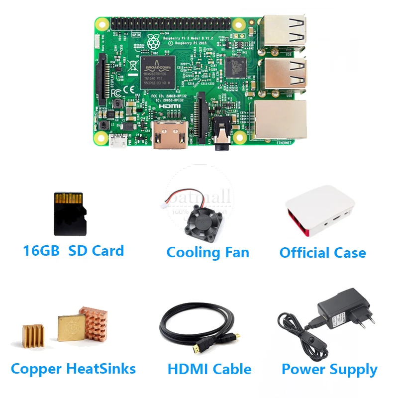Новый оригинальный Raspberry Pi 3 Model B доска Pi3 1 ГБ Оперативная память LPDDR2 Quad Core Wi Fi Bluetooth