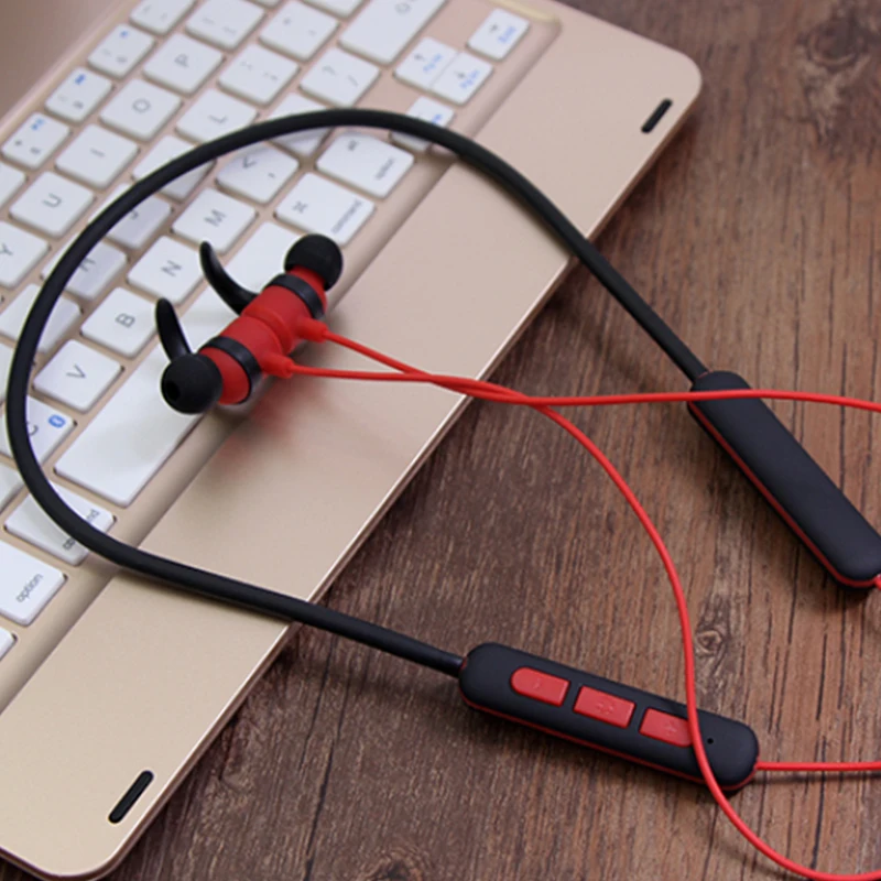 Беспроводной гарнитура Bluetooth Магнит Наушники-вкладыши Спорт шейным наушники с