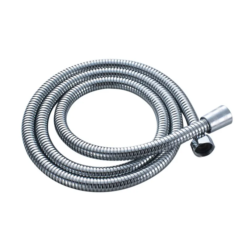 150cm shower hose Хромированный Гибкий Душевой Шланг из нержавеющей стали, мягкая душевая труба для ванной, водопроводная труба, общие водопроводные принадлежности, 2,45/3 м - Цвет: 150cm shower hose