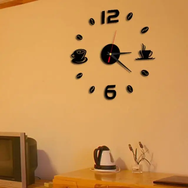 Модные Акриловые DIY самоклеющиеся внутренние стены Креативные украшения часы P #
