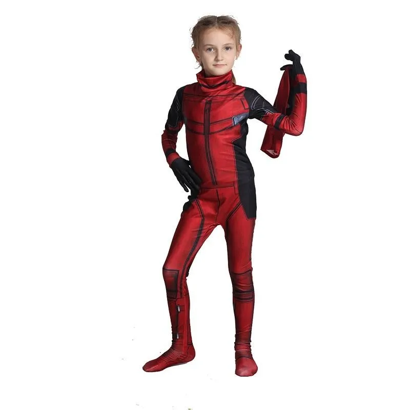 Дэдпул, карнавальный костюм, боди, WADE Wilson, комбинезон, фантазия, для взрослых, на Хэллоуин, спандекс, лайкра, Zentai, кобура, пояс, дети, с маской