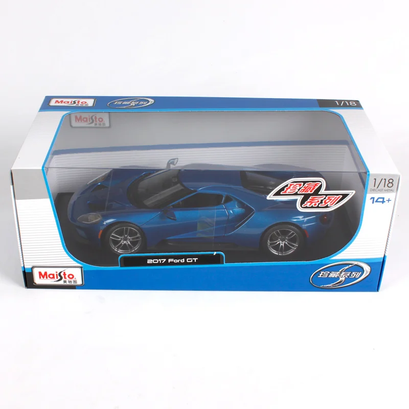 Maisto 1:18 2017 ford gt желтая Серебристая синяя Автомобильная литая Изысканная Роскошная