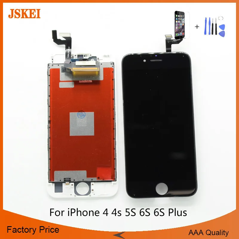 ЖК-дисплей для iPhone 4 4S 5S 6S Plus Полный кодирующий преобразователь сенсорного экрана