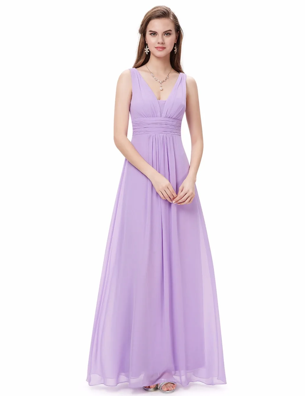Robe De Soiree вечерние платья Ever Pretty EB20118 элегантные длинные свадебные вечерние платья с глубоким v-образным вырезом и рюшами
