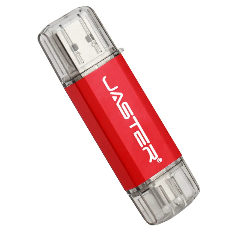 Red JASTER TYPE-C USB флеш-накопители USB3.0, флеш-накопитель для системы Android, 128 ГБ, 64 ГБ, 32 ГБ, 16 ГБ, внешний накопитель, 2 в 1, флешка - Цвет: Red