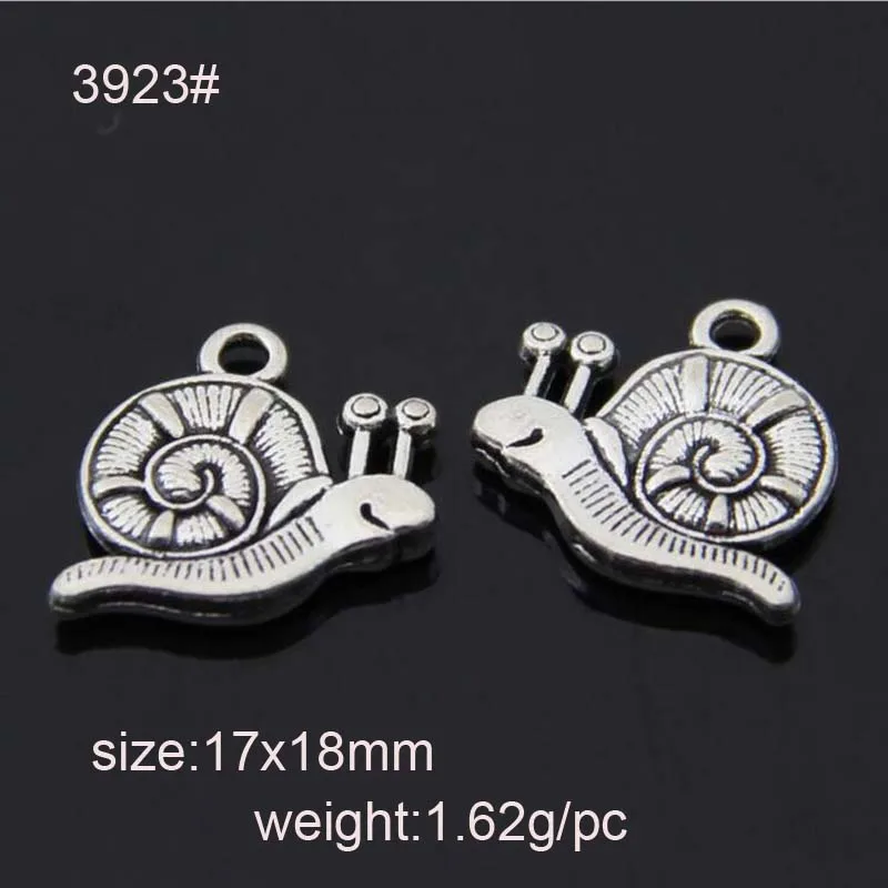 Винтажные Подвески в виде улитки из серебра и цинкового сплава 20 шт./партия 17x18 мм