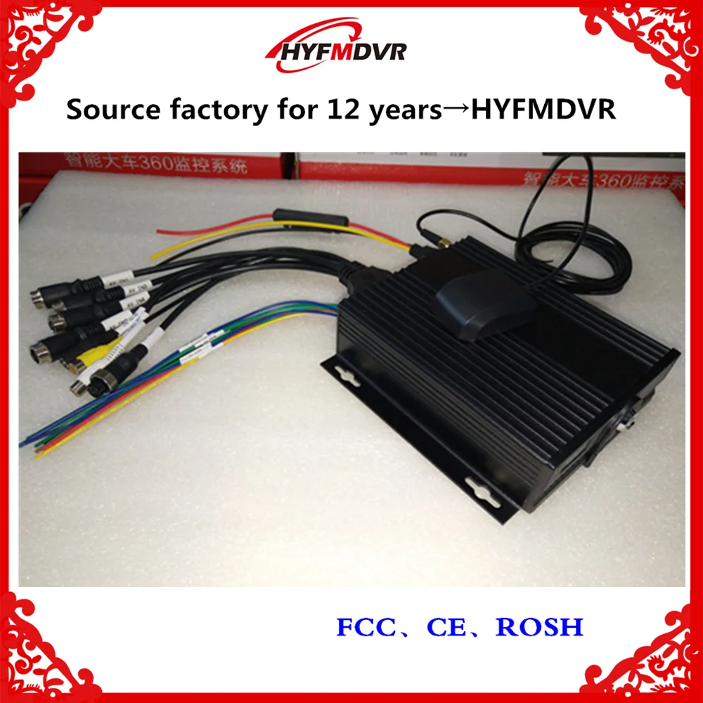AHD 1080P GPS позиционирование Автомобильный dvr 4 канальный двойной SD карты