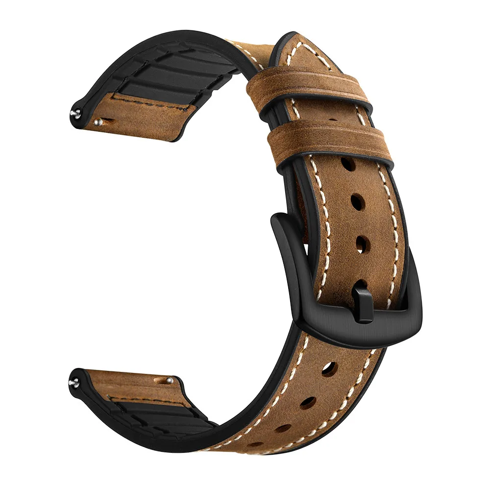 Colorful Retro Leather WatchBand Wrist Straps Bracelet for Huami Amazfit Bip Youth watch 20mm | Электроника